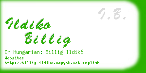 ildiko billig business card